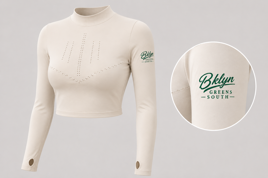 Women's Long Sleeve Crop Top Golf Shirt