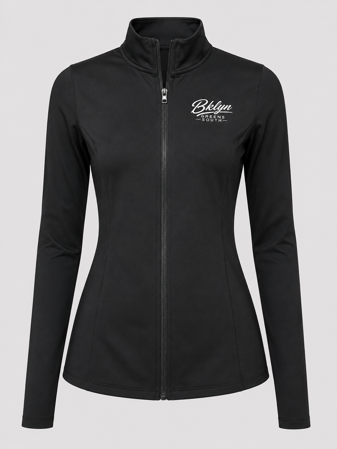 Women's Black Zipper Warm Up Jacket