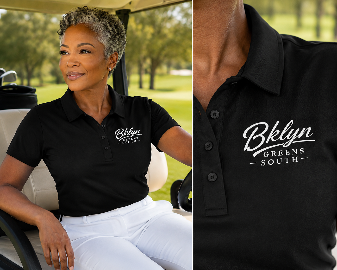 Women's Black Polo Golf Shirt