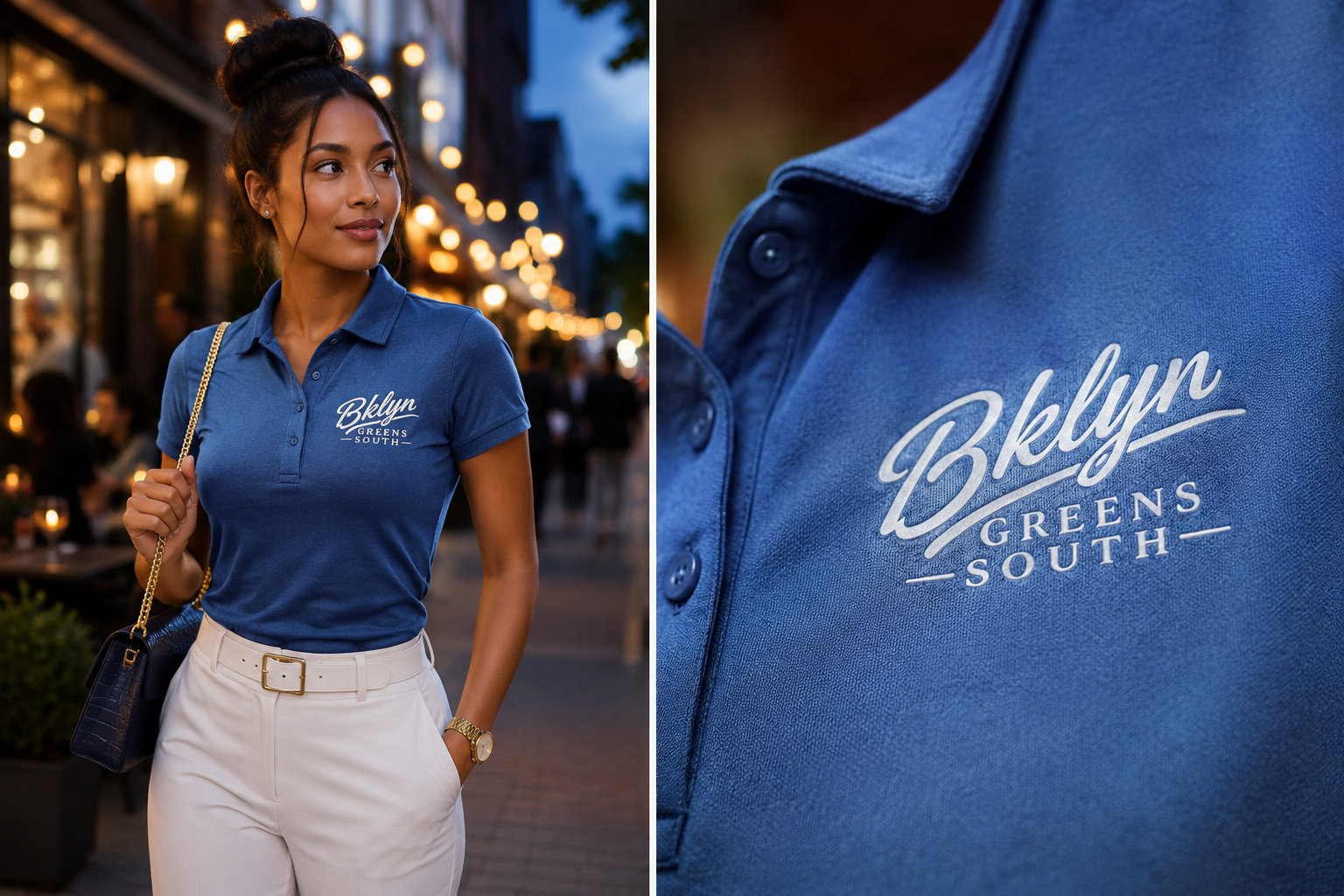 Women's Blue Golf Polo Shirt