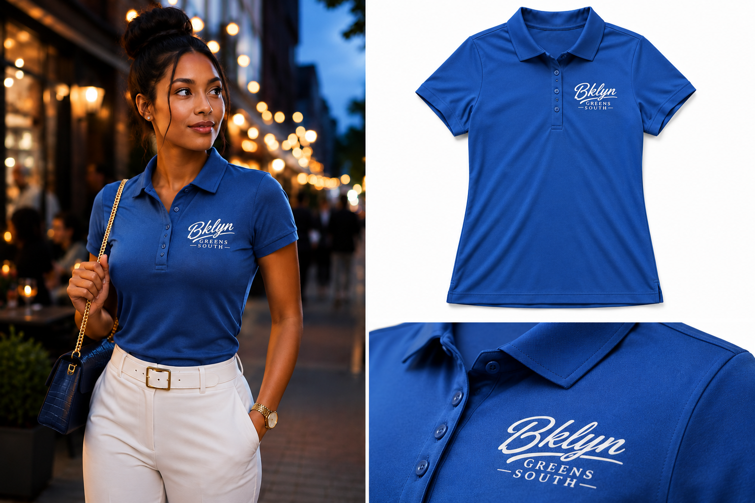 Women's Blue Golf Polo Shirt