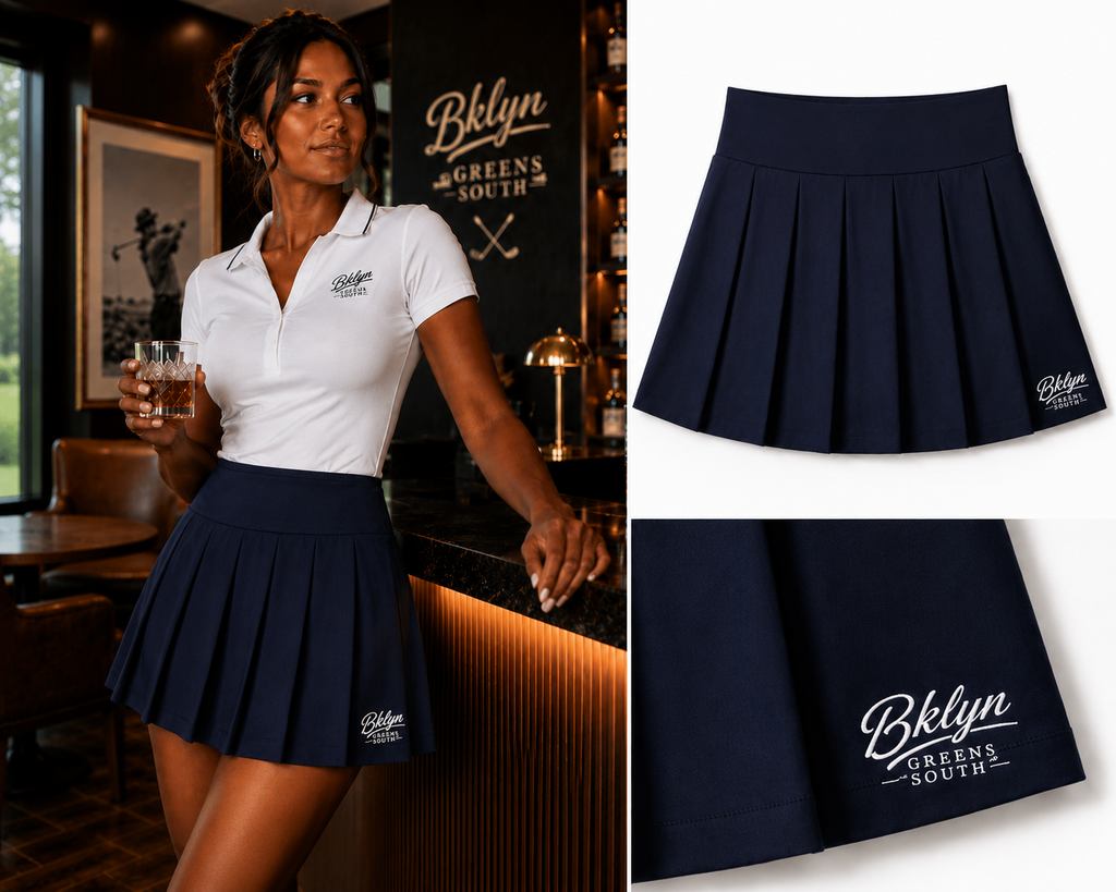 Women's Navy Blue Pleated Golf Skirt