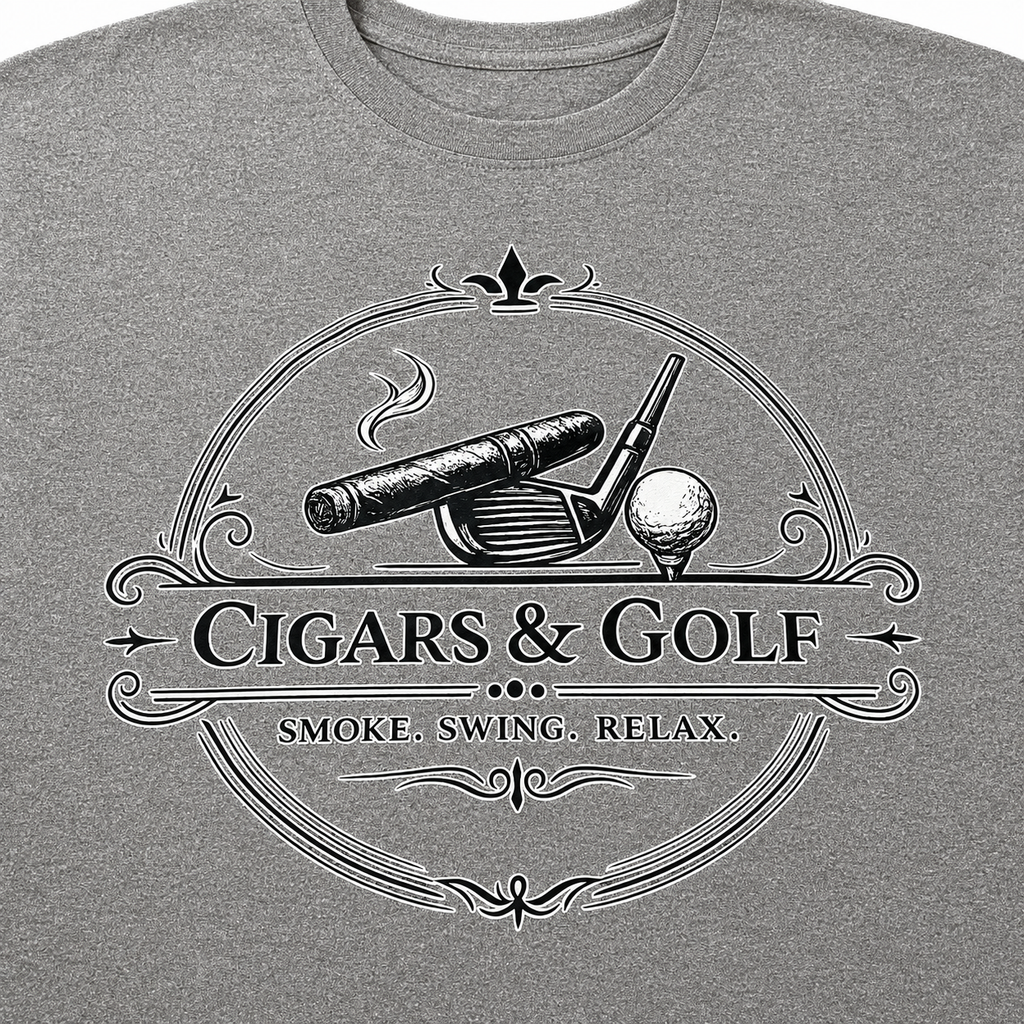 Men's Novelty T-Shirt (Cigar Gray)