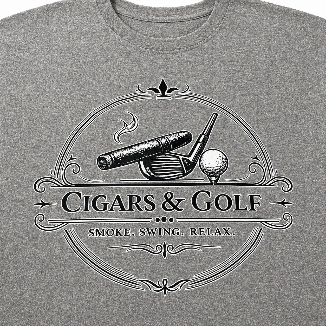 Men's Novelty T-Shirt (Cigar Gray)
