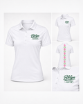 Women's White Golf Polo Shirt - Argyle Back Logo