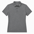 Men's Gray Polo Shirt White Collar Logo