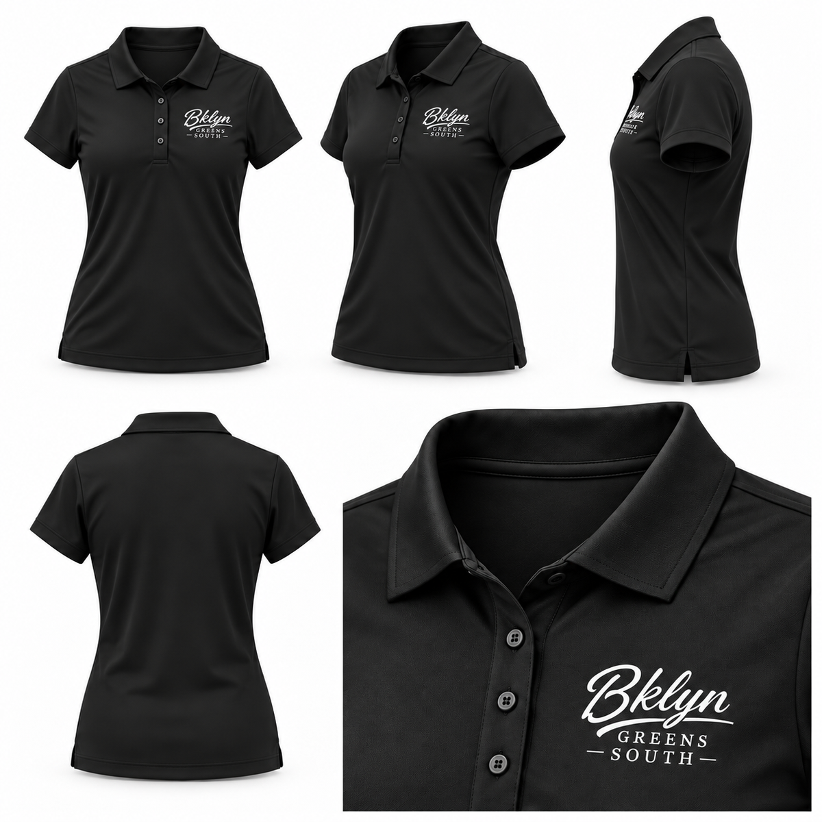 Women's Black Polo Golf Shirt